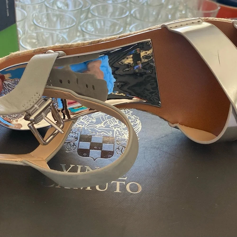 Vince Camuto Silver Sandals - Picture 1 of 14